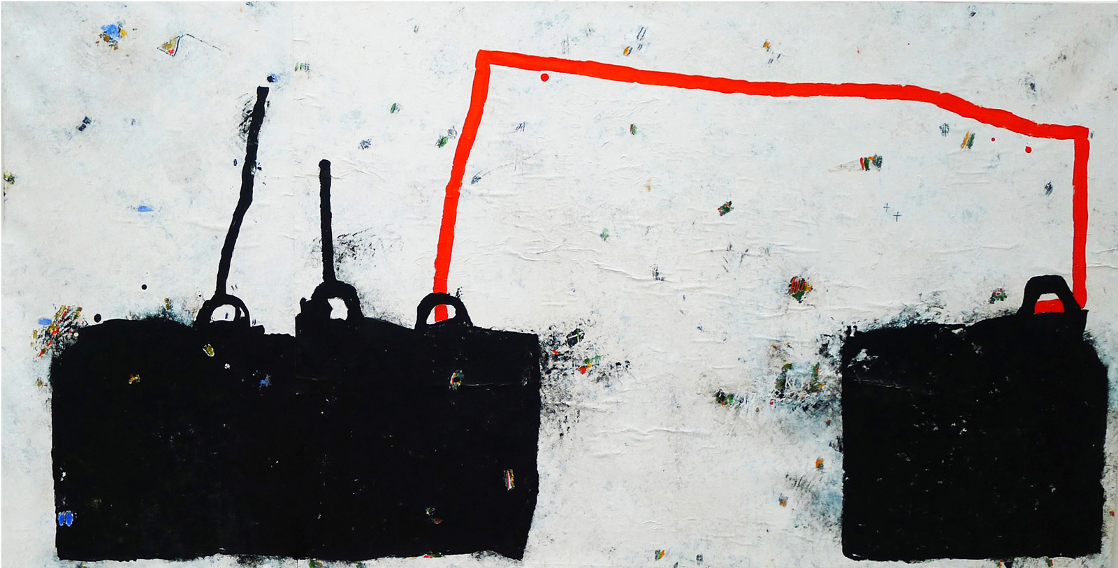Öl auf Papier auf Nessel | 152 x 78 cm